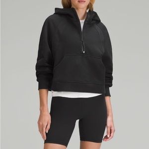 Black Lululemon 1/4 zip Scuba Hoodie size M/L